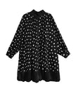 White Dot Veil Dress by FJØRNA, lightweight sleeveless dress with a delicate dotted pattern, perfect for elegant occasions.