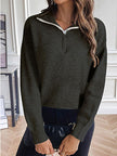 Chic Half-Zip Sweater - 10