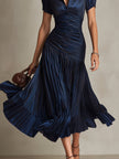 Satin Bodycon Midi Dress | Evening Dress