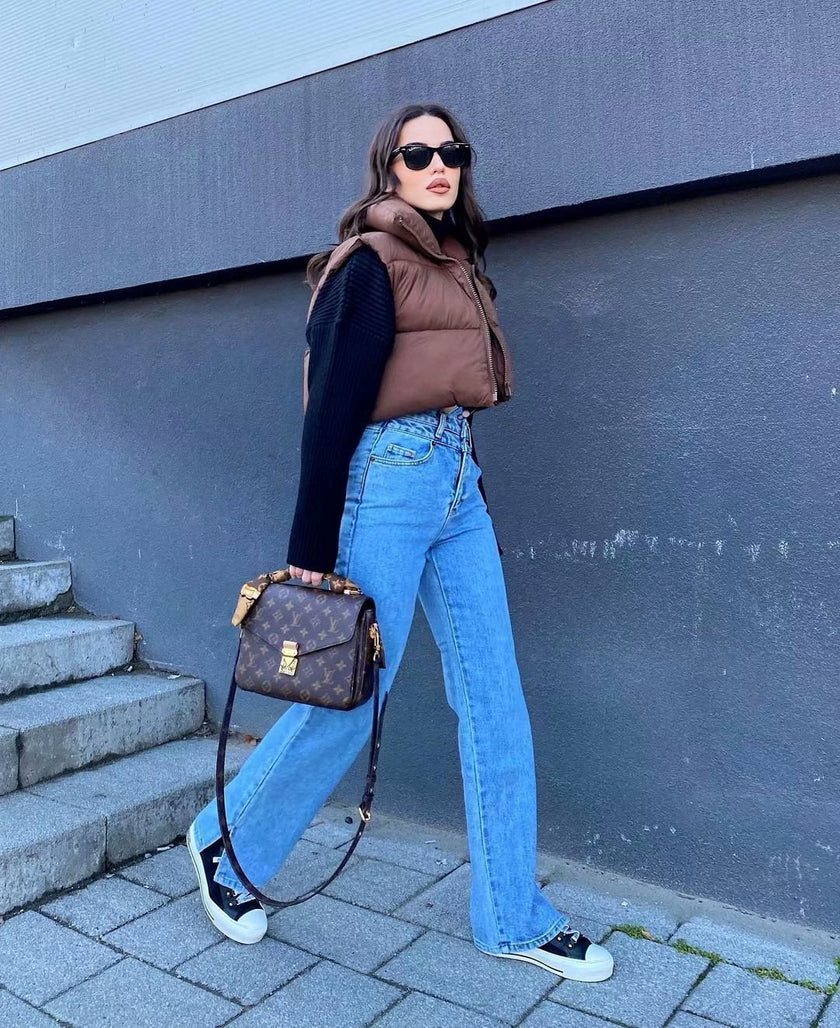 Stylish Stand-Up Collar Vest