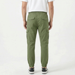 Men's slim fit cotton cargo trousers by FJØRNA, showing the stylish tapered design and multiple cargo pockets.