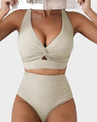 FJØRNA women's bikini set with a flattering fit, featuring a stylish top and matching bottoms for swimwear fashion.