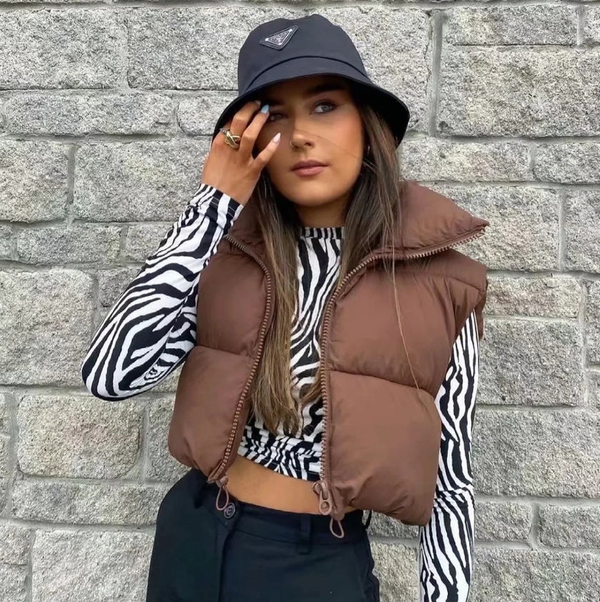 Stylish Stand-Up Collar Vest