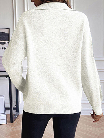 Chic Half-Zip Sweater - 8