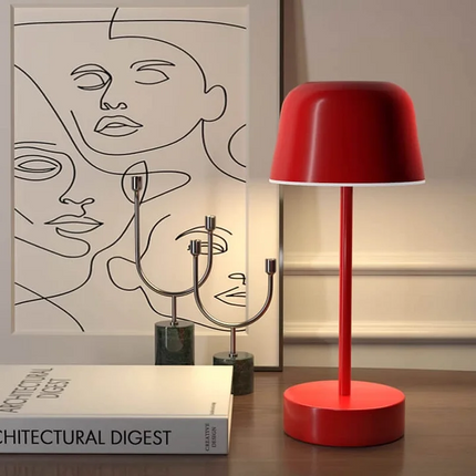 Rechargeable Dimmable Wireless Iron Table Lamp - Portable Design