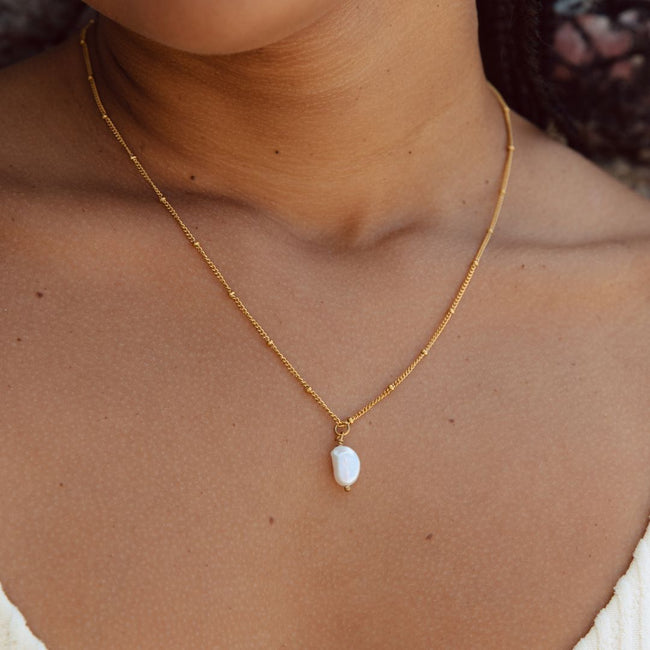 Leah - Baroque Pearl Pendant