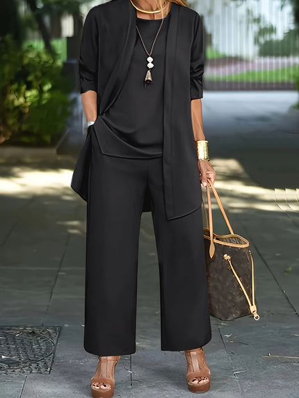 Nora | Stylish Solid Color Three-Piece Ensemble