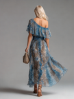 Chiffon Off-Shoulder Maxi Dress | Evening Dress