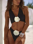 Women's FJØRNA rose print bikini for women, featuring a comfortable, stylish swimwear design perfect for the beach.