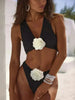 Women's FJØRNA rose print bikini for women, featuring a comfortable, stylish swimwear design perfect for the beach.