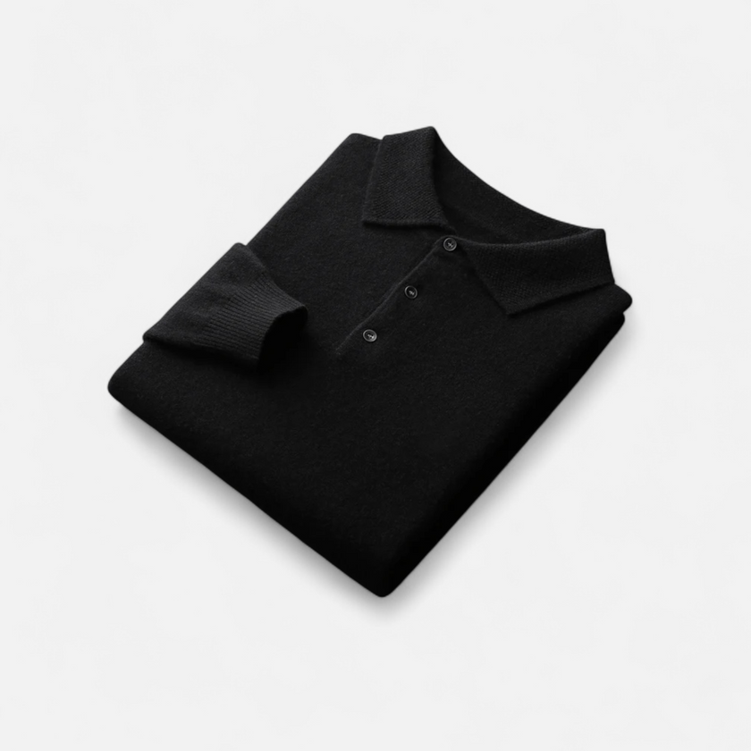 Merino Wool Polo Sweater - 12