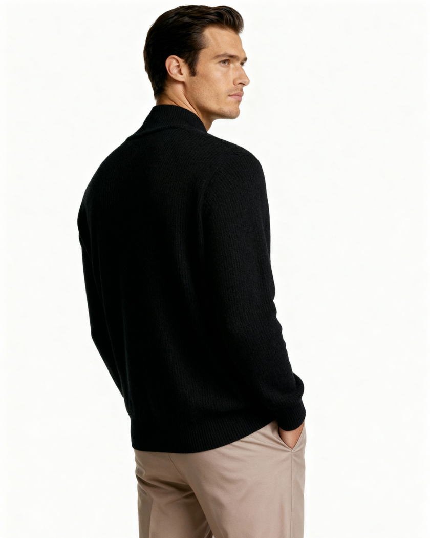 Stand Collar Knitted Sweater for Men