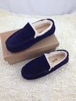 Suede Slippers with Wool Lining - 1