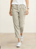 FJØRNA linen summer trousers for women with a relaxed straight-leg fit and drawstring waist, breathable and breezy for warm weather.