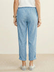 FJØRNA linen summer trousers for women with straight leg design, drawstring waist, and breathable, relaxed-fit fabric.