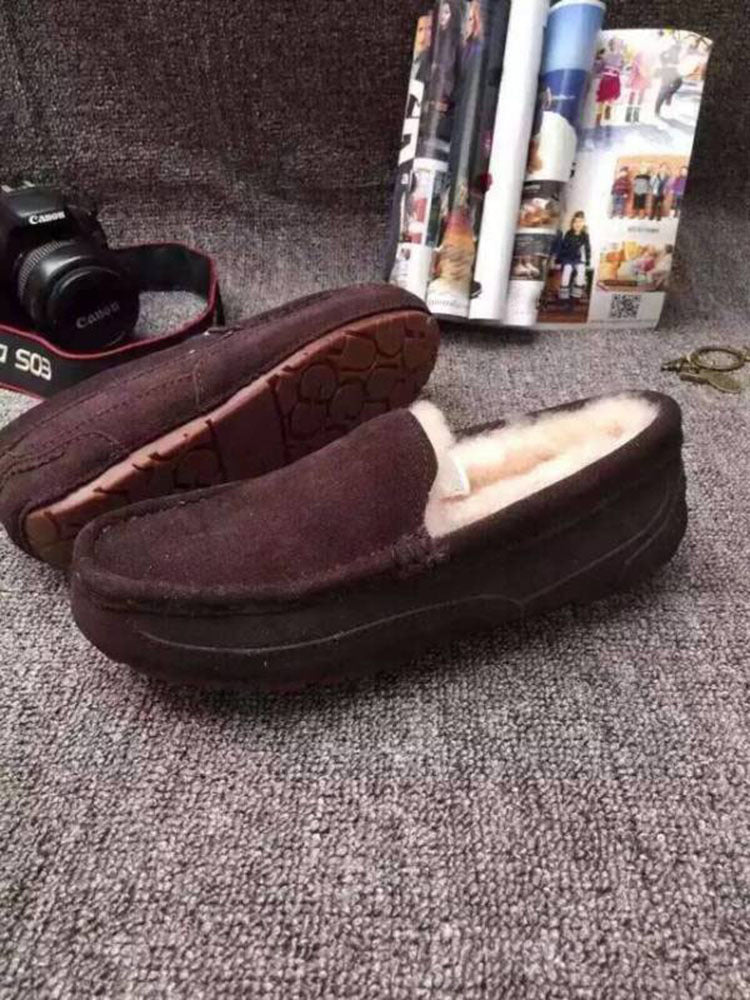 Suede Slippers with Wool Lining - 2
