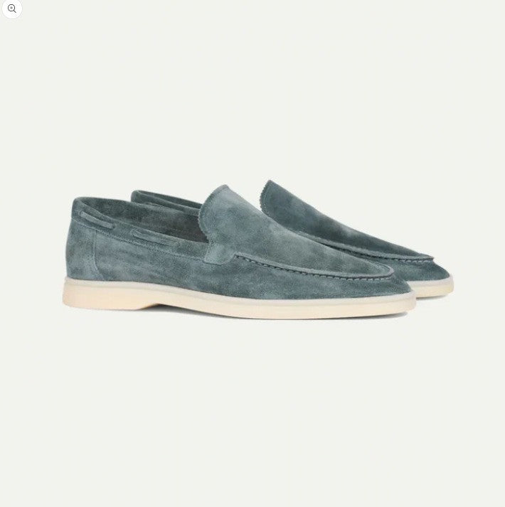 Matte Suede Slip-On Loafers - 9