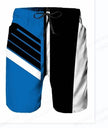 Men's FJØRNA graphic print swim shorts with a drawstring waist and vibrant design, suitable for beach or poolside wear.