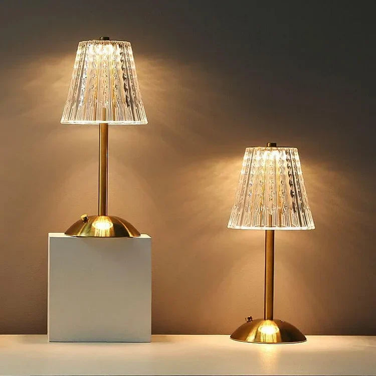 Alise - Golden Crystal Rechargeable Table Lamp