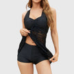 Women's round neck bikini set by FJØRNA, regular fit swimwear featuring a stylish round neckline and comfortable fit.