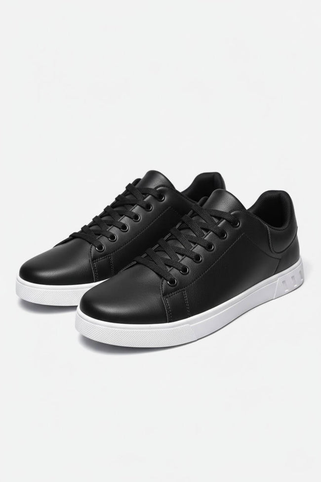 Men's casual lace-up trainers by FJØRNA with PU upper, designed for everyday comfort and versatile style.