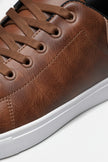 Men's casual lace-up trainers with PU upper by FJØRNA, designed for everyday comfort and stylish footwear.