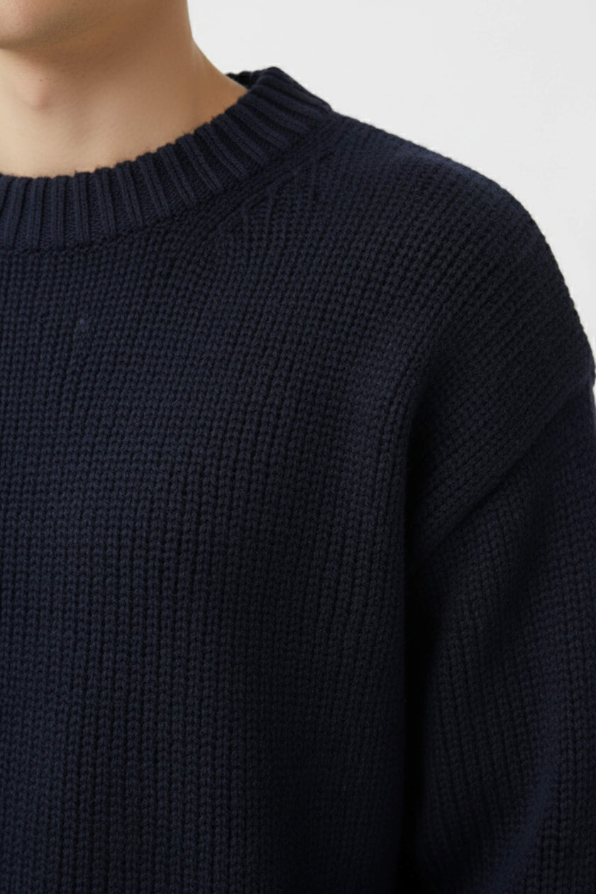 Men's Black Cable Knit Jumper – Cozy Knitwear for Autumn Winter - 8