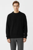 Men's Black Cable Knit Jumper – Cozy Knitwear for Autumn Winter - 1