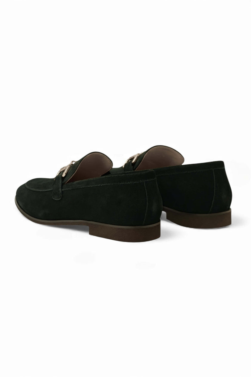 FJØRNA men's horsebit loafers in classic leather finish, smart casual shoes with sleek design and polished appearance.