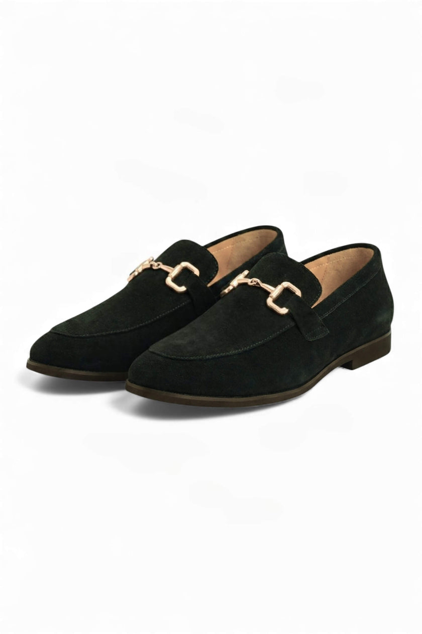 FJØRNA men's horsebit loafers in classic leather finish, stylish smart casual shoes with sleek design and comfortable fit.