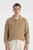 Men's Knitted Jumper – Relaxed Fit with Polo Collar - 4