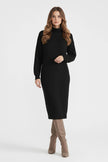 Women's Cozy Roll-Neck Sweater Dress – Elegant Knit in Multiple Tones - 6