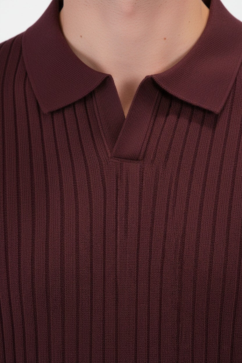 Men's V-Neck Jumper – Stylish Knitwear in Medium-Stretch Fabric - 2