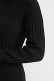 Women's Cozy Roll-Neck Sweater Dress – Elegant Knit in Multiple Tones - 5