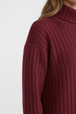 Women's Cozy Roll-Neck Sweater Dress – Elegant Knit in Multiple Tones - 8