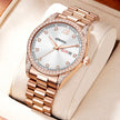 Elegant Quartz Watch with Diamond Disc