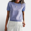 Women's FJØRNA wool blend knit top featuring a comfortable, classic fit and long sleeves, perfect for casual wear.