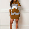 Printed Sheath Dress Black Plus Size