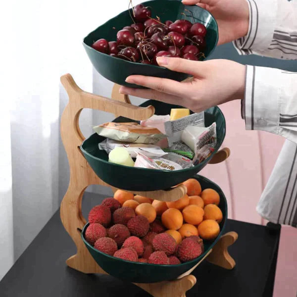 Elegant 3-Piece Fruit Stand Bowl Set