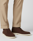 Men's brown suede loafers by FJØRNA, classic men's loafers with a sleek design and smooth suede finish.