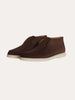Men's brown suede loafers by FJØRNA, classic men's loafers with a sleek design and smooth suede finish.