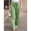 FJØRNA lightweight summer women's wide-leg drawstring pants, breathable and comfortable for warm weather.