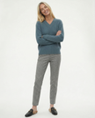 FJØRNA women's wool blend trousers, stylish pants featuring a tailored fit and classic design, shown in a neutral color.