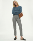 FJØRNA women's wool blend trousers showing tailored fit and classic design, made from cozy wool blend fabric.