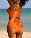 FJØRNA women's bikini set featuring a stylish, flattering fit with a colorful swimwear design on a model.