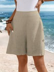 FJØRNA women's lightweight summer shorts with relaxed fit, elastic waist, and breathable fabric for comfortable warm-weather wear.