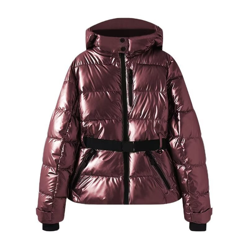 Slimming Padded Jacket With Belt - 8
