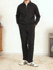 Lapel Sweater Black Melange - 3