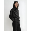 FJØRNA women's linen top with short sleeves and relaxed fit, displayed on a plain background.