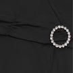 FJØRNA women's V neck wrap dress with high waist, perfect for formal occasions or wedding guest attire.